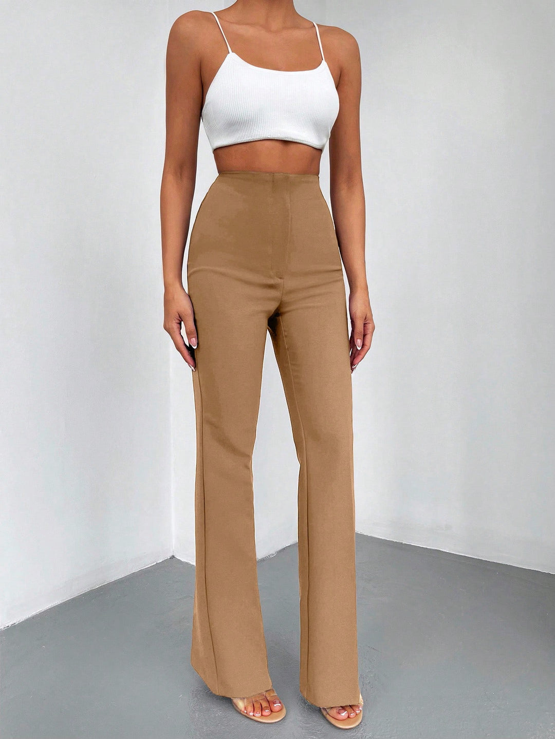 Pantalon SHEIN, portocaliu