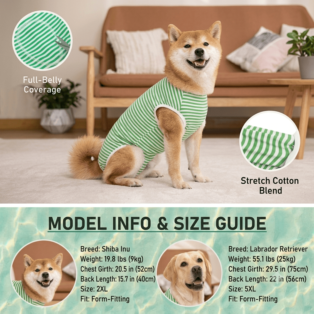 Costum de recuperare pentru animale SHEIN, verde