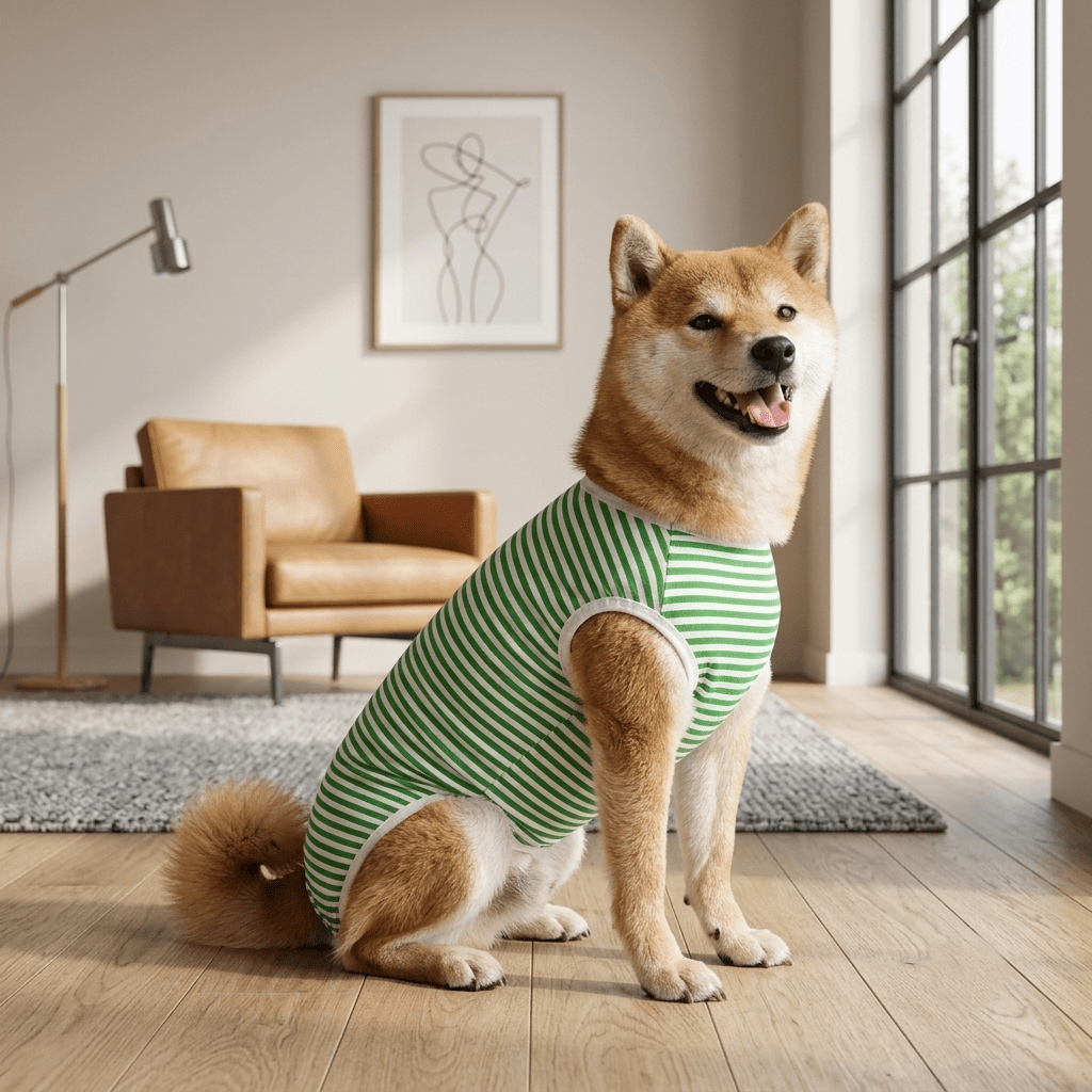 Costum de recuperare pentru animale SHEIN, verde