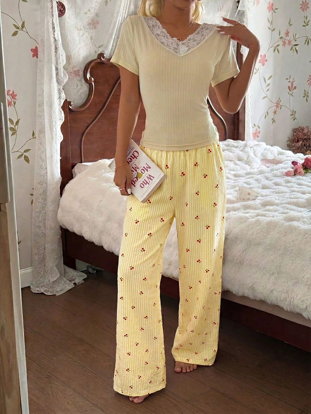 Pijama SHEIN, portocaliu