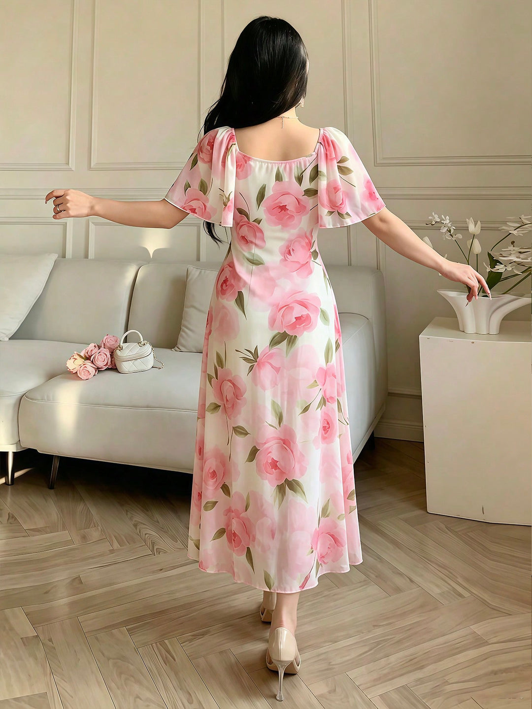 Rochie maxi SHEIN, mix culori