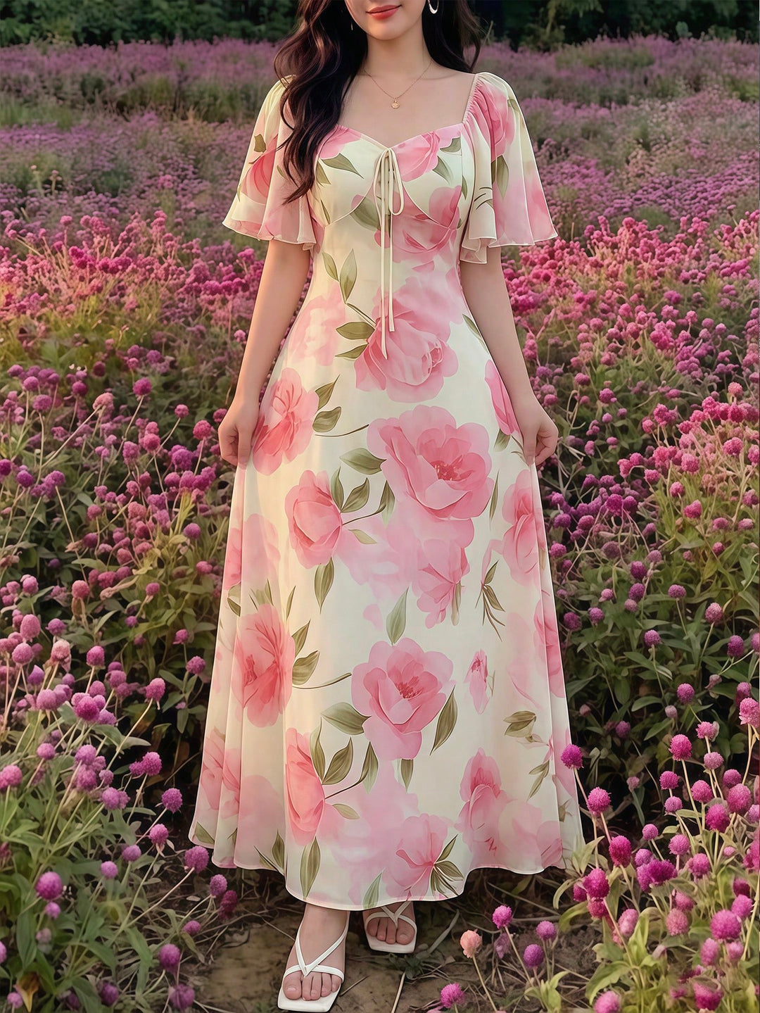 Rochie maxi SHEIN, mix culori