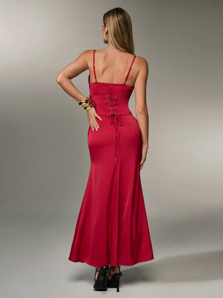 Rochie midi SHEIN, vișiniu