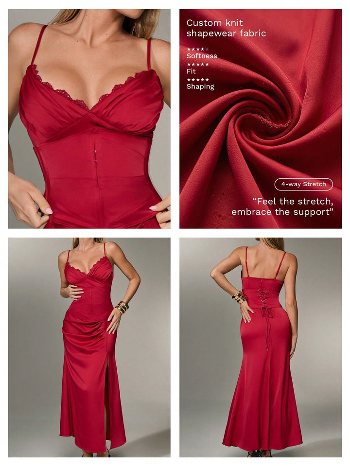 Rochie midi SHEIN, vișiniu