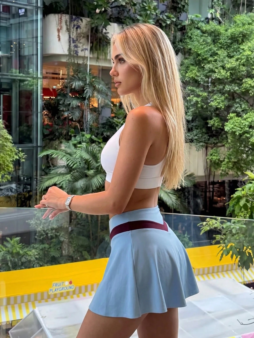 Fustă pantalon SHEIN, albastru