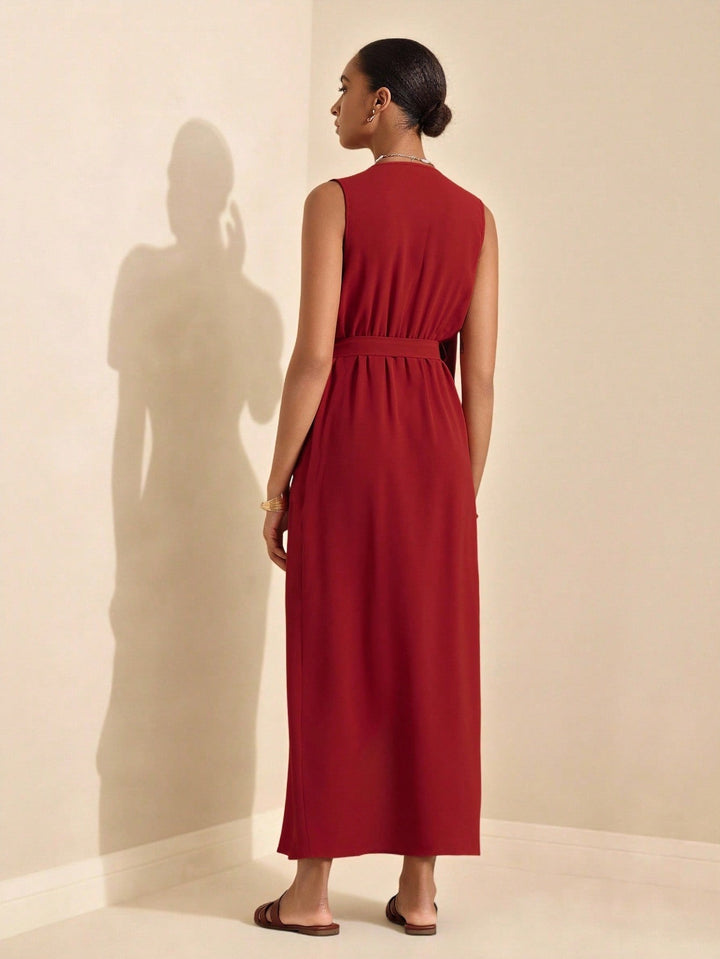 Rochie maxi SHEIN, maro