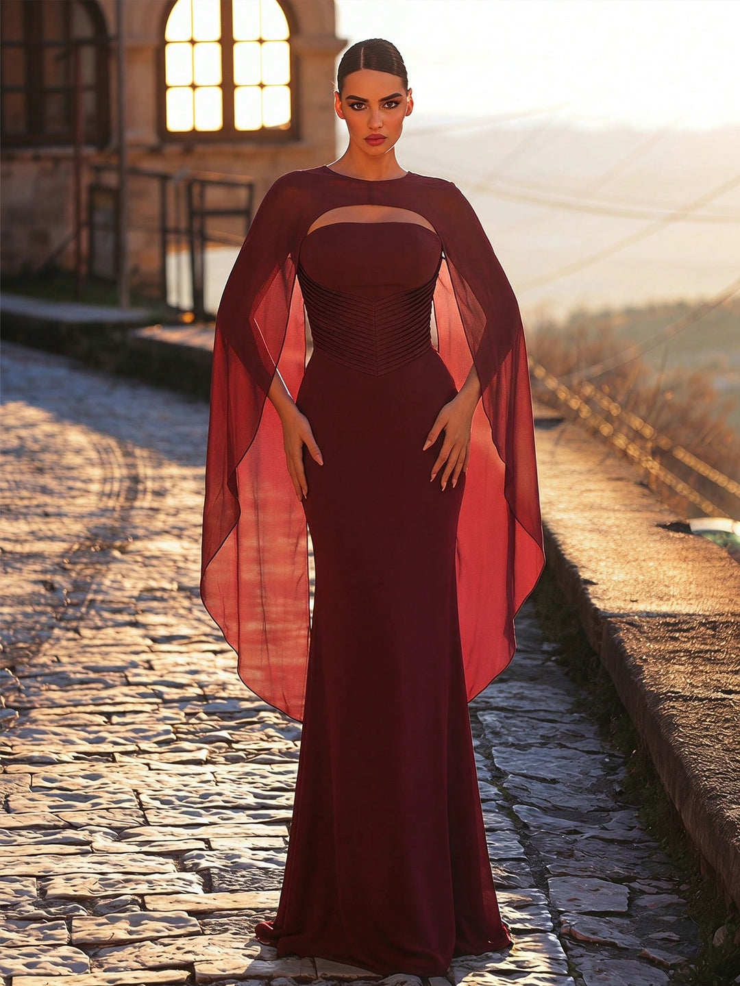 Rochie maxi SHEIN, vișiniu