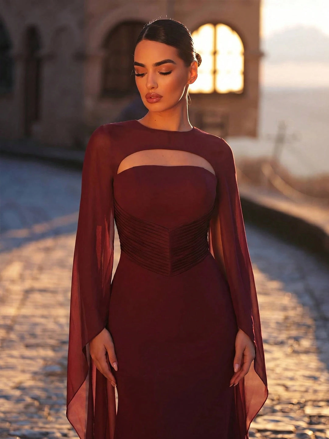 Rochie maxi SHEIN, vișiniu
