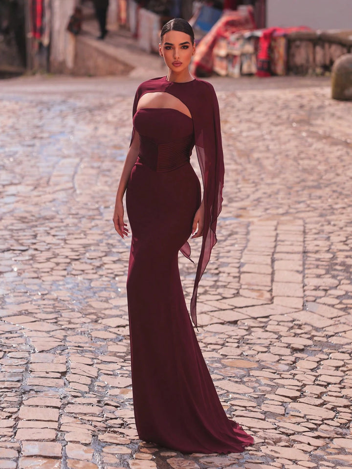 Rochie maxi SHEIN, vișiniu
