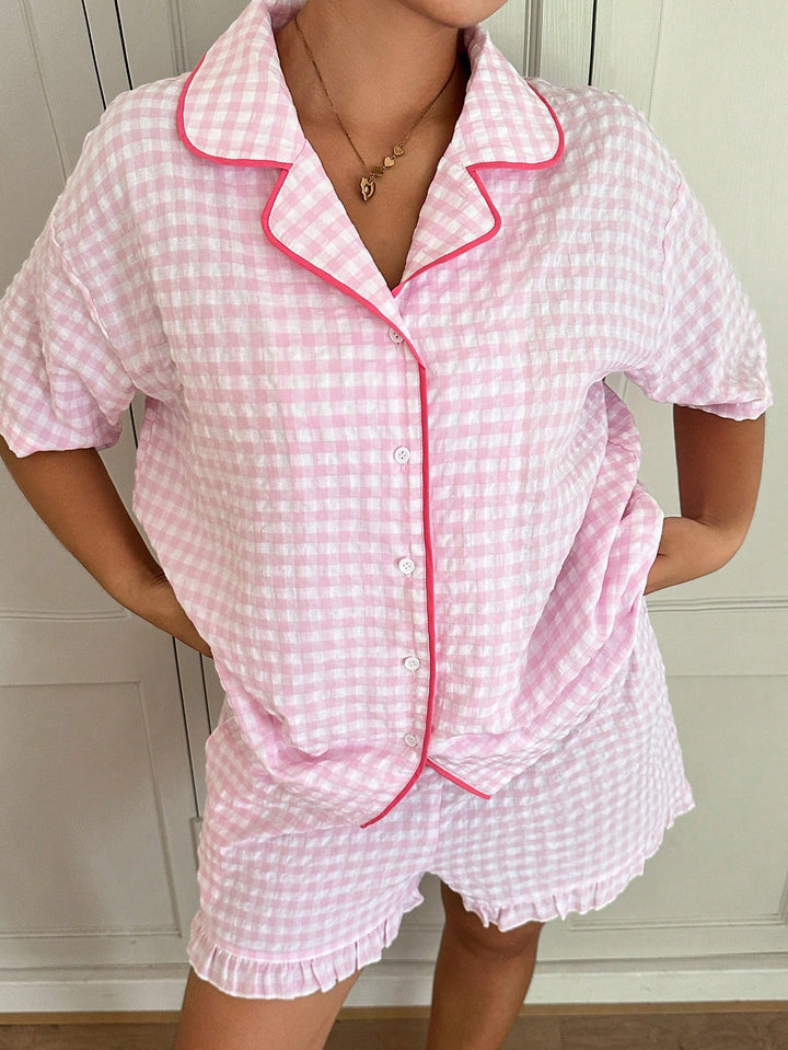 Set pijamale SHEIN, roz