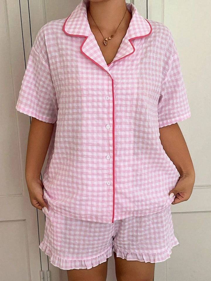Set pijamale SHEIN, roz