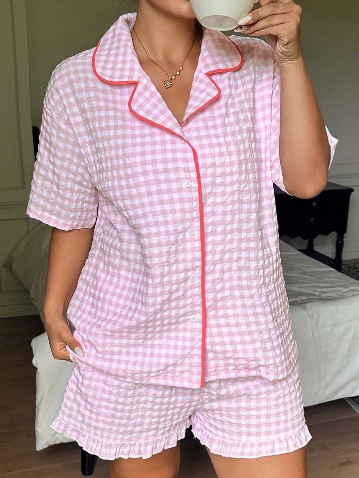 Set pijamale SHEIN, roz