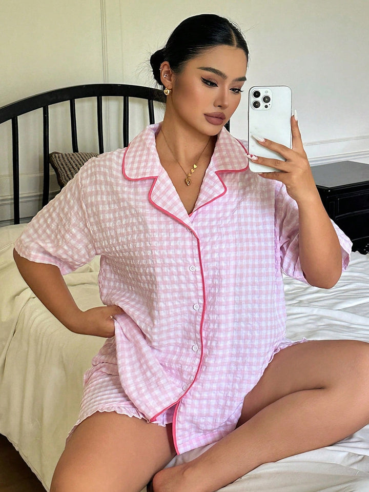 Set pijamale SHEIN, roz