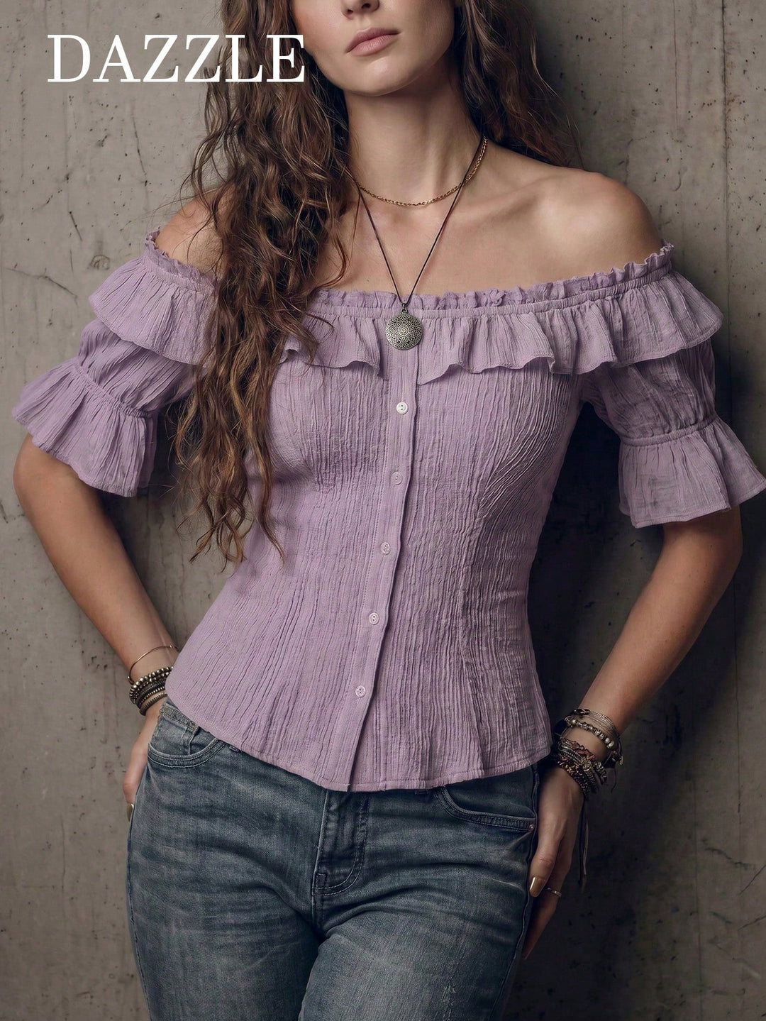 Bluza cu volane SHEIN