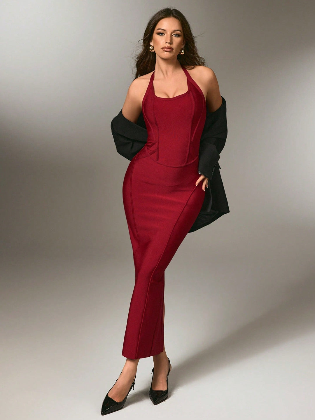 Rochie maxi SHEIN, vișiniu