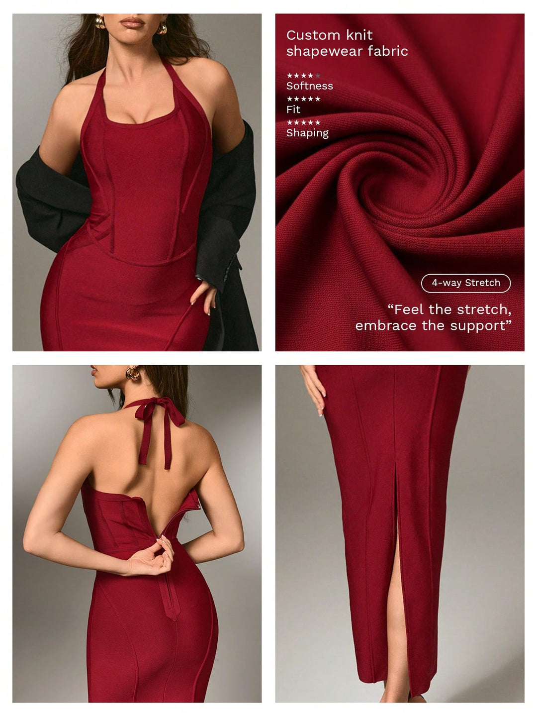 Rochie maxi SHEIN, vișiniu