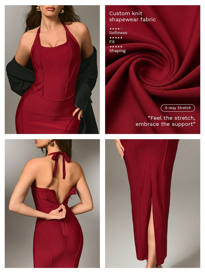 Rochie maxi SHEIN, vișiniu