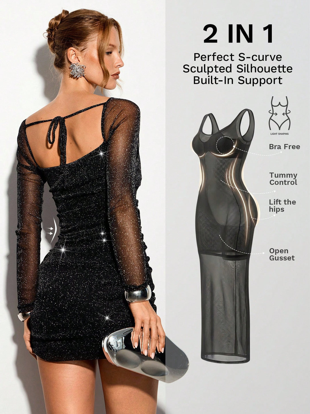 Rochie mini SHEIN, negru