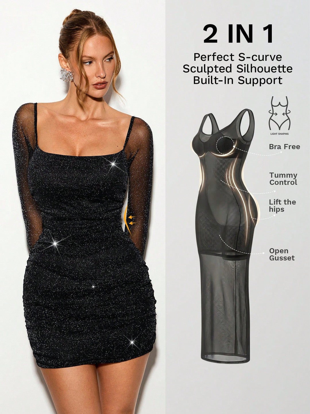 Rochie mini SHEIN, negru