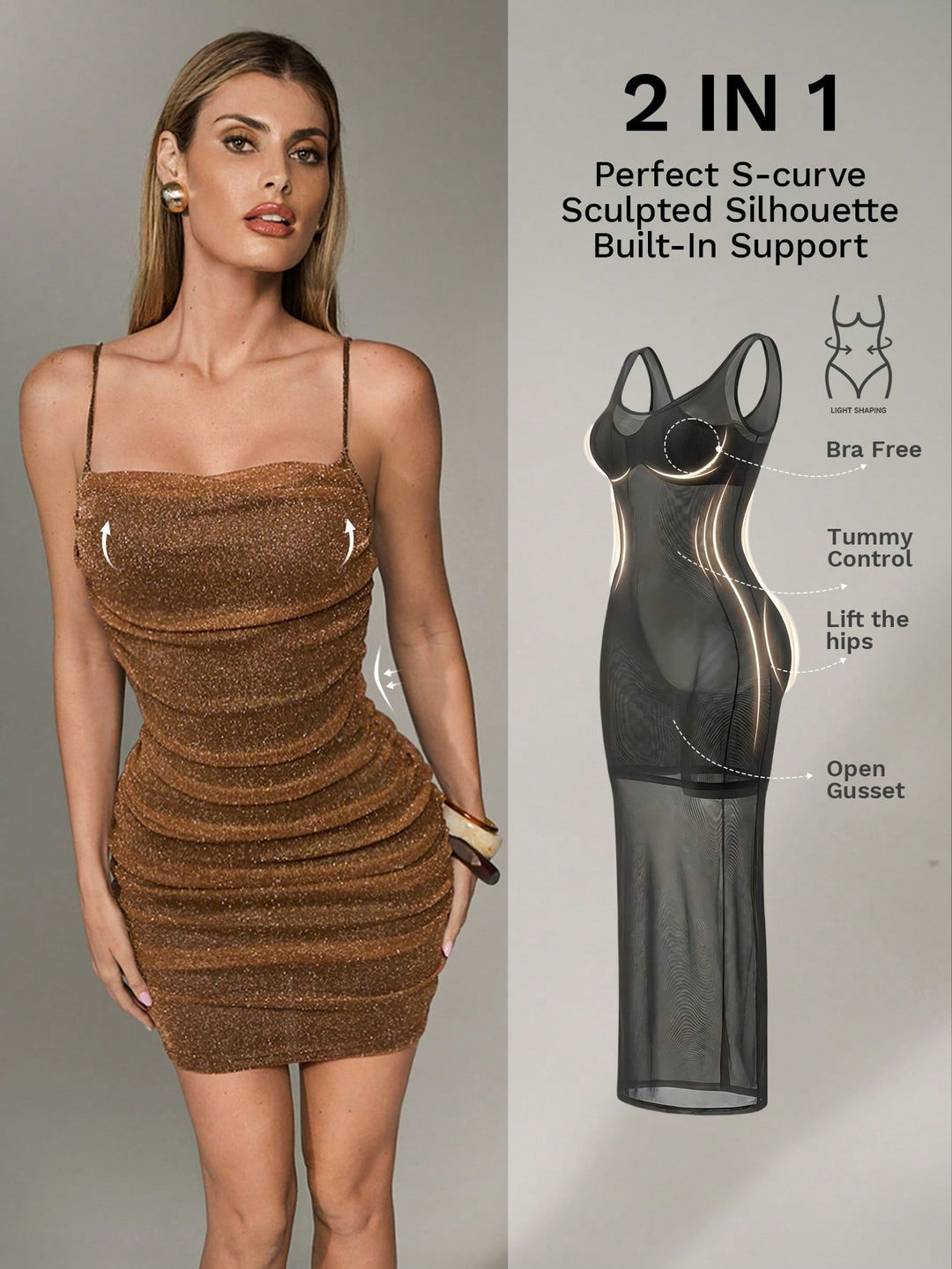 Rochie mini SHEIN, maro