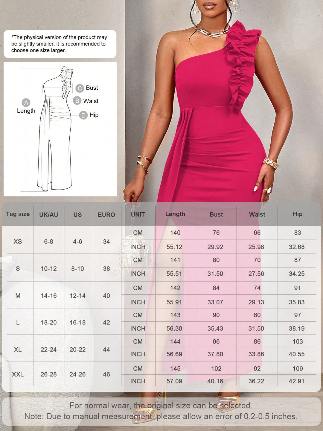 Rochie maxi SHEIN, roz