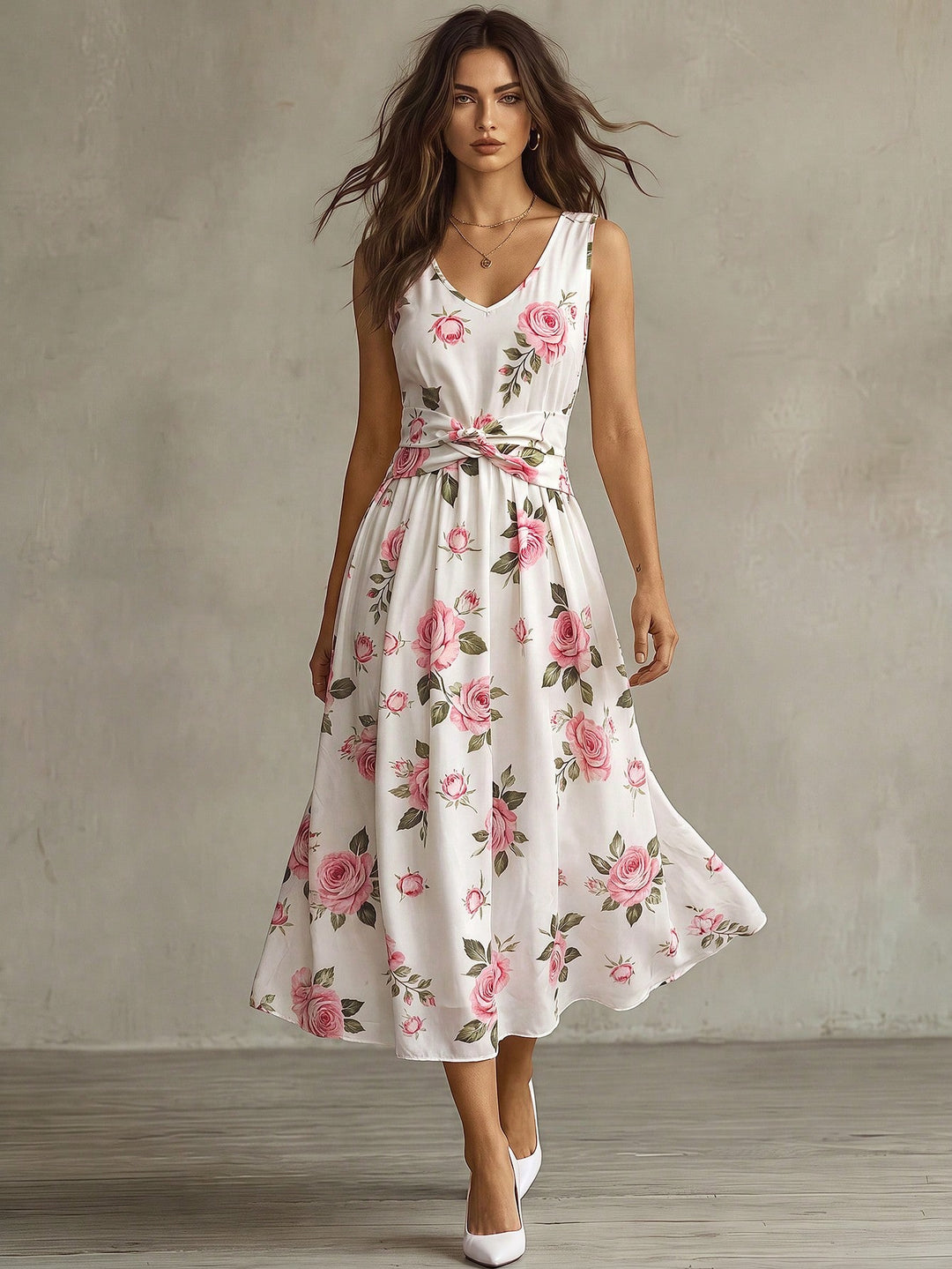 Rochie maxi SHEIN, roz