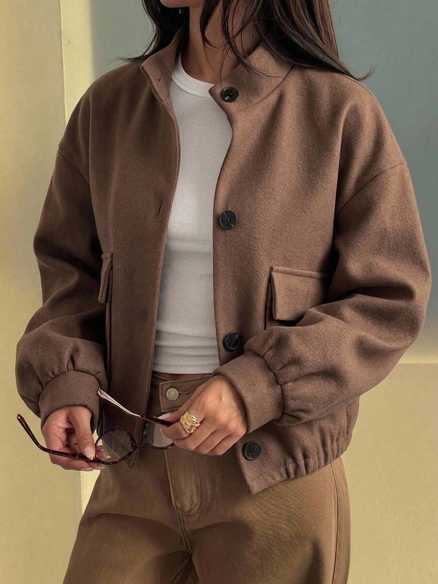 Jachetă SHEIN, maro