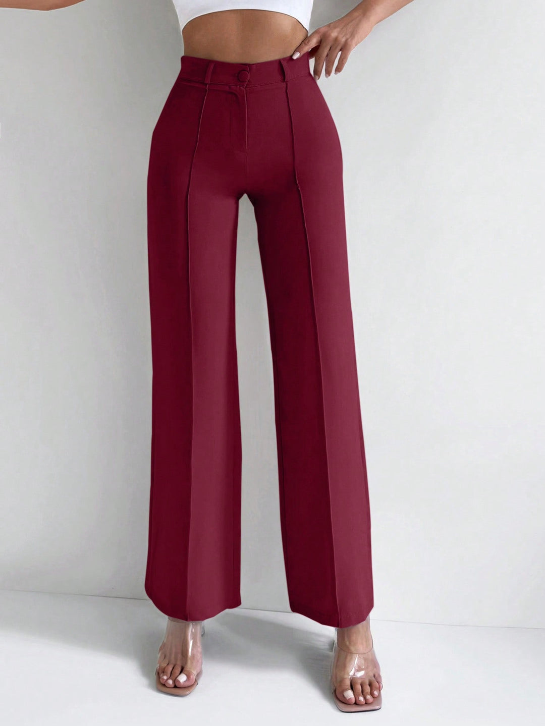 Pantalon SHEIN, vișiniu