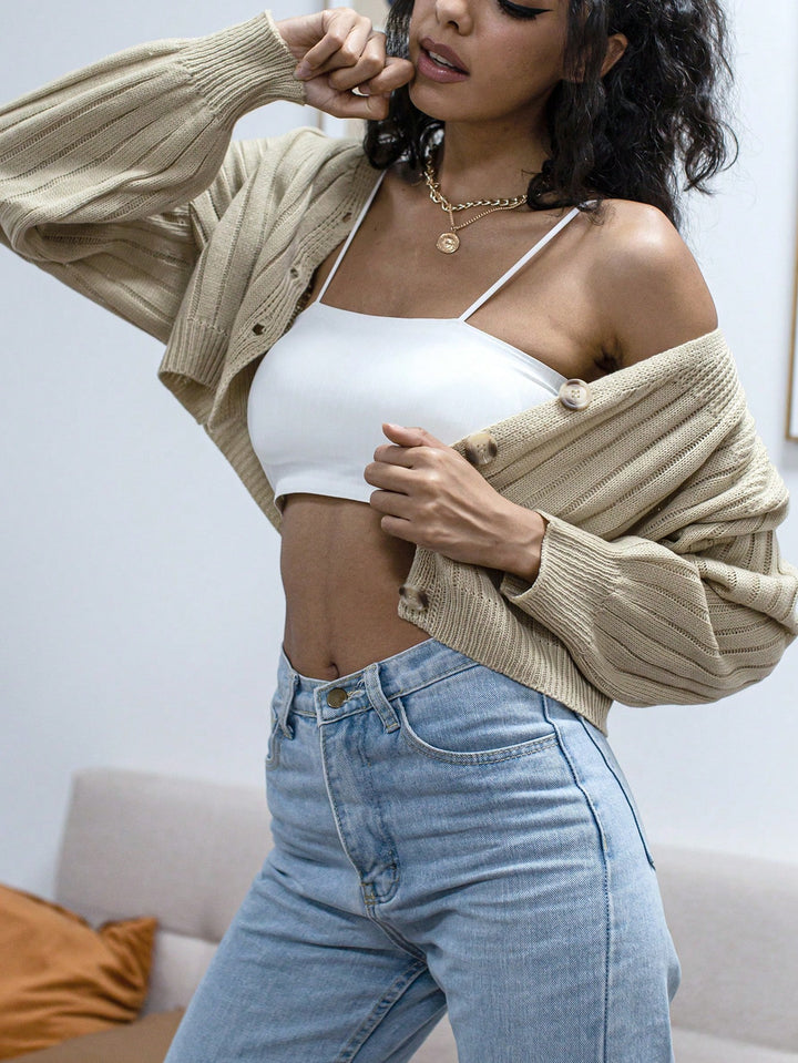 Cardigan SHEIN, kaki