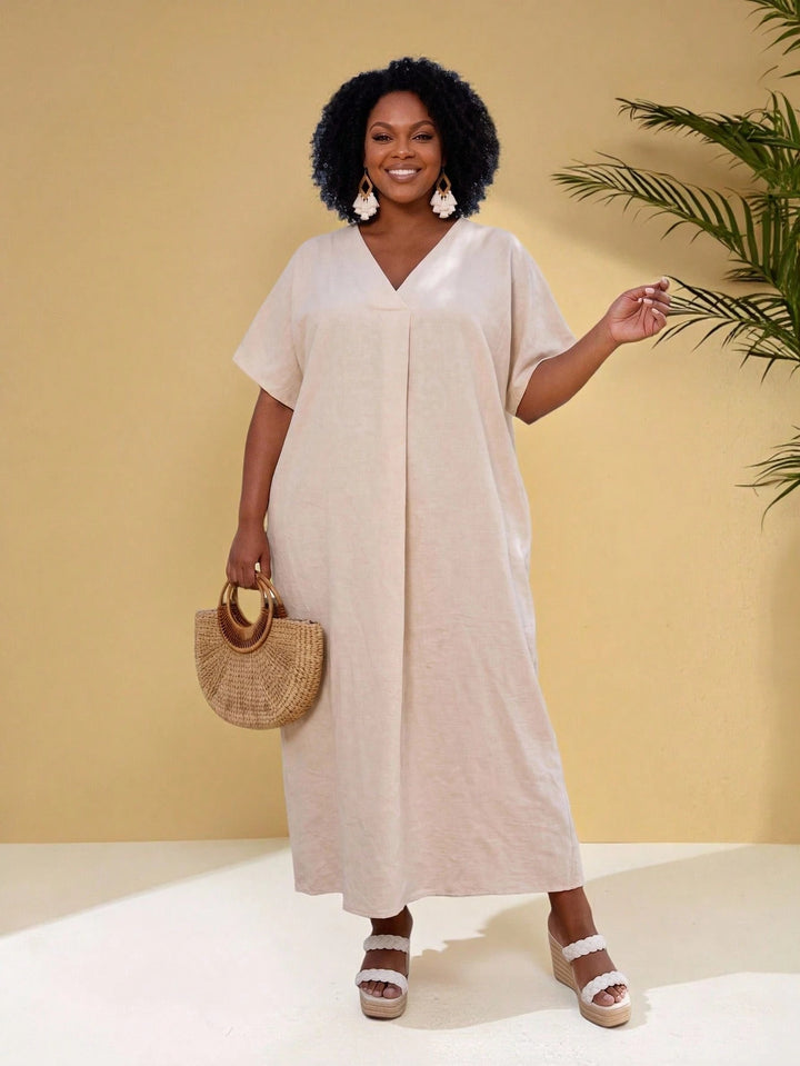 Rochie maxi SHEIN, bej