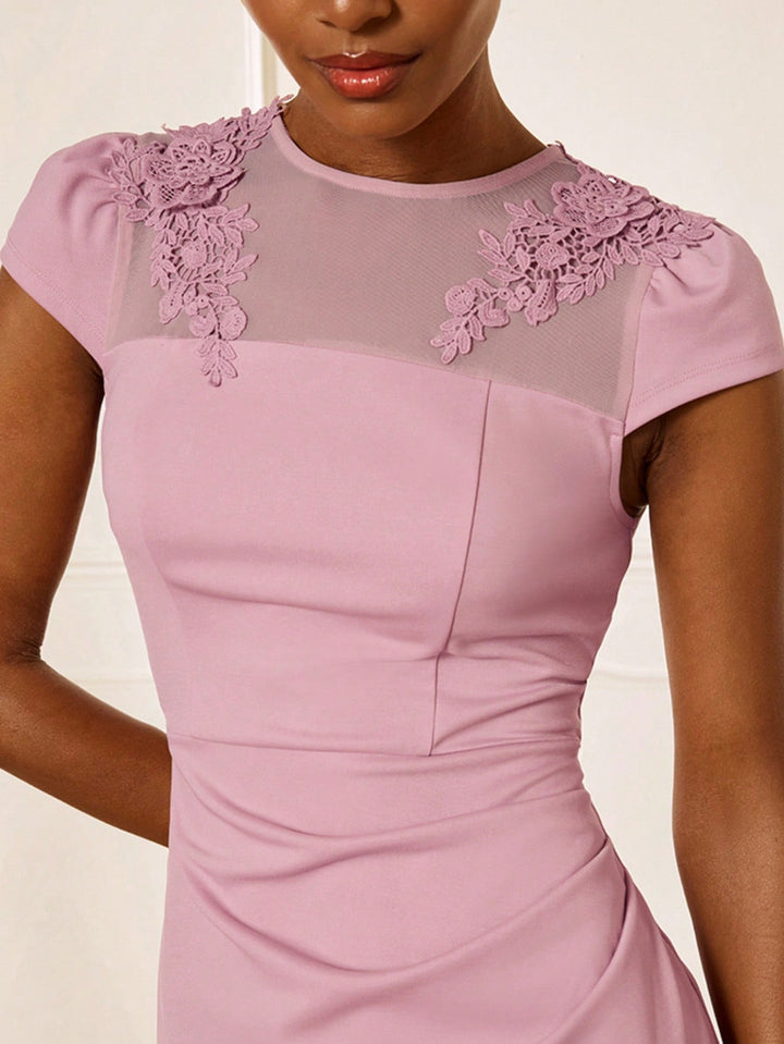 Rochie midi SHEIN, roz