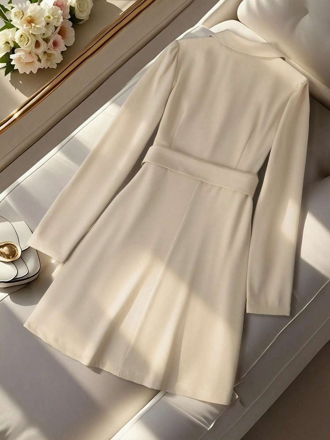 Rochie mini SHEIN, crem