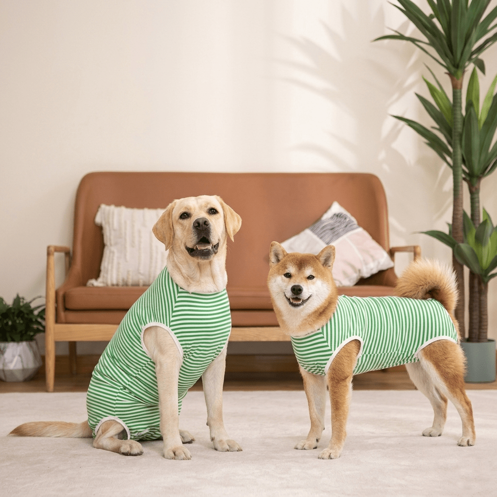 Costum de recuperare pentru animale SHEIN, verde