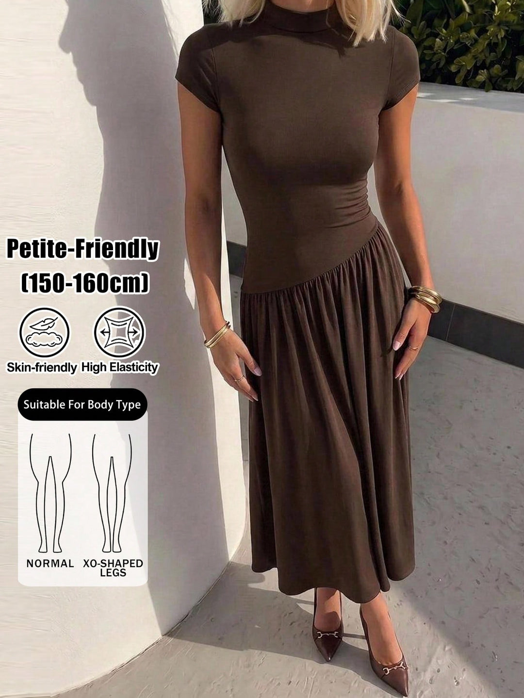 Rochie maxi SHEIN, maro