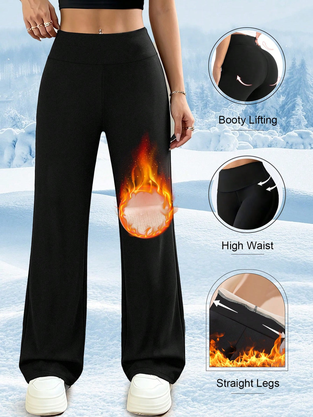 Pantaloni SHEIN, negru