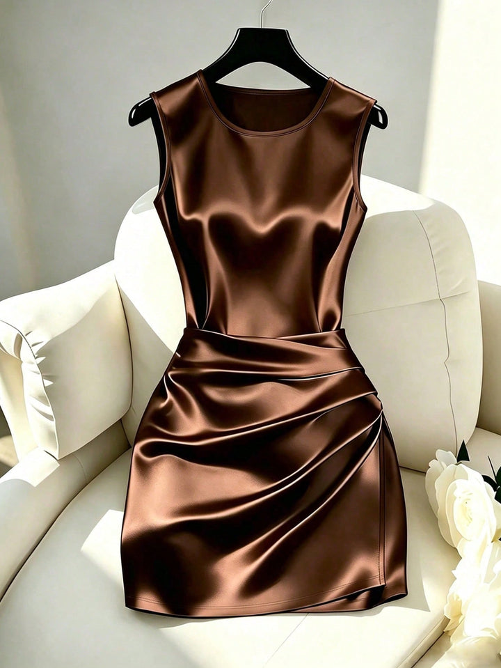 Rochie scurtă SHEIN, maro