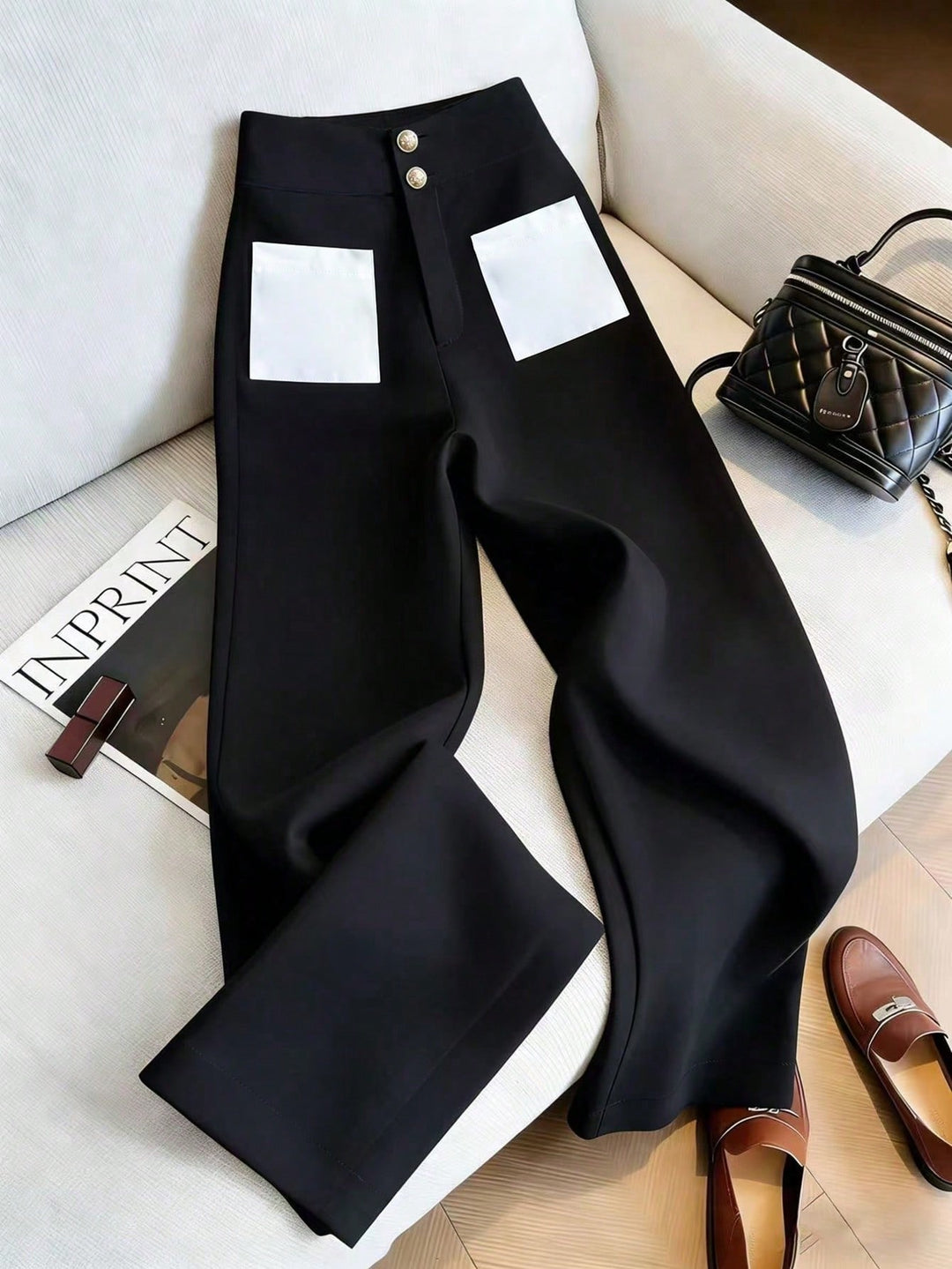 Pantaloni SHEIN, negru