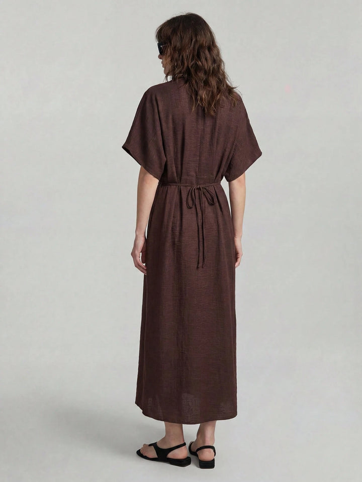 Rochie maxi SHEIN, maro
