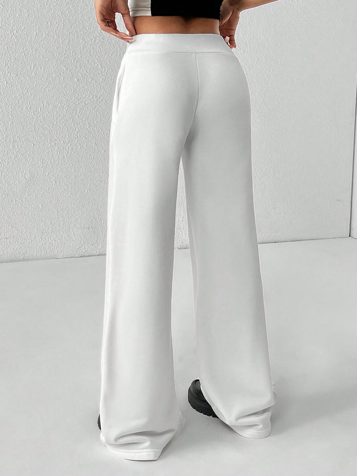 Pantaloni SHEIN, alb