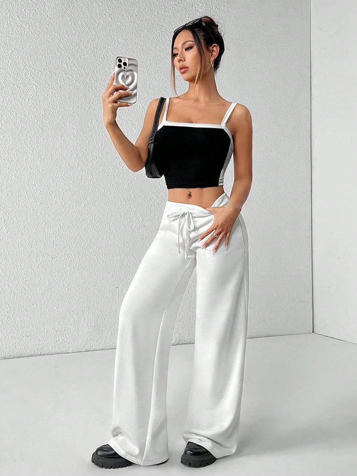 Pantaloni SHEIN, alb