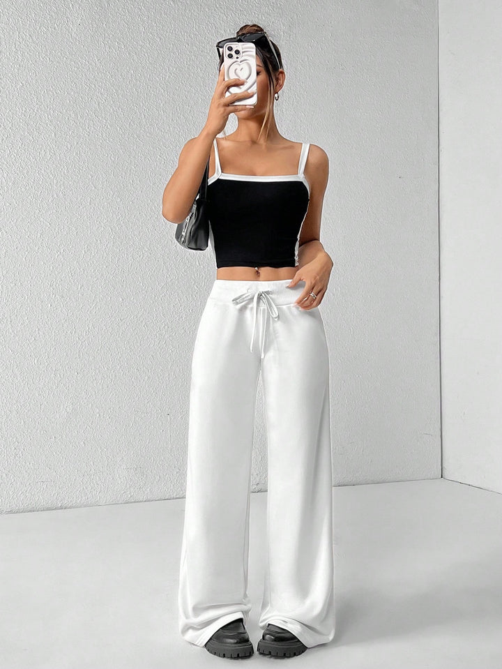 Pantaloni SHEIN, alb