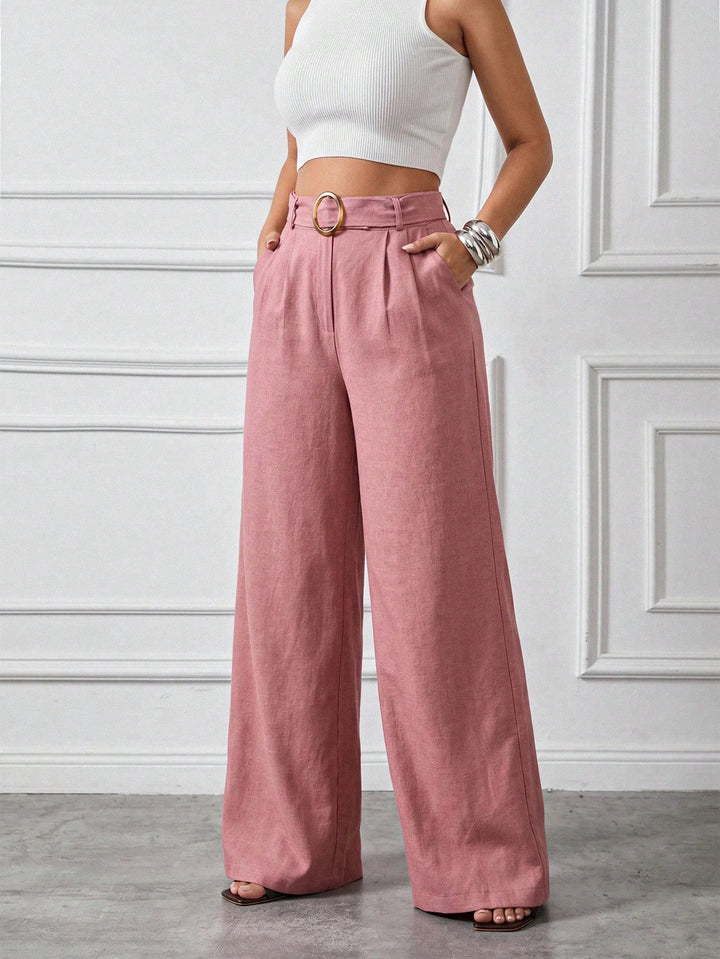Pantaloni SHEIN, roz