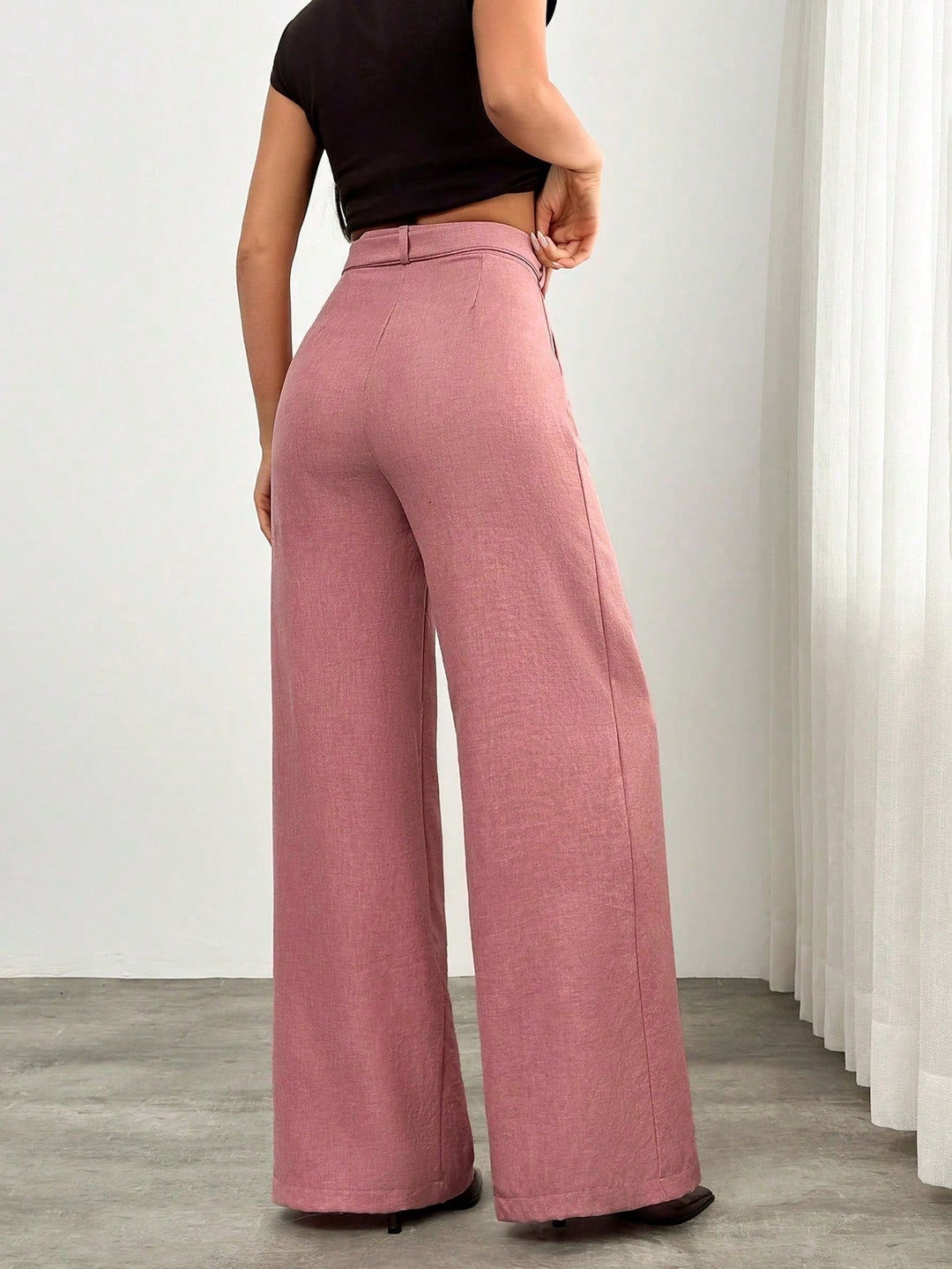 Pantaloni SHEIN, roz