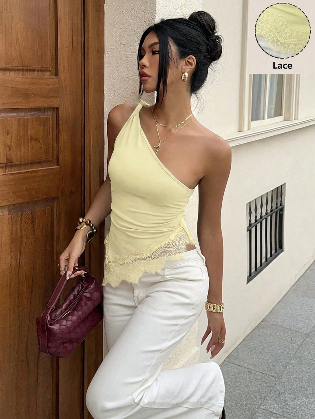 Top SHEIN, galben