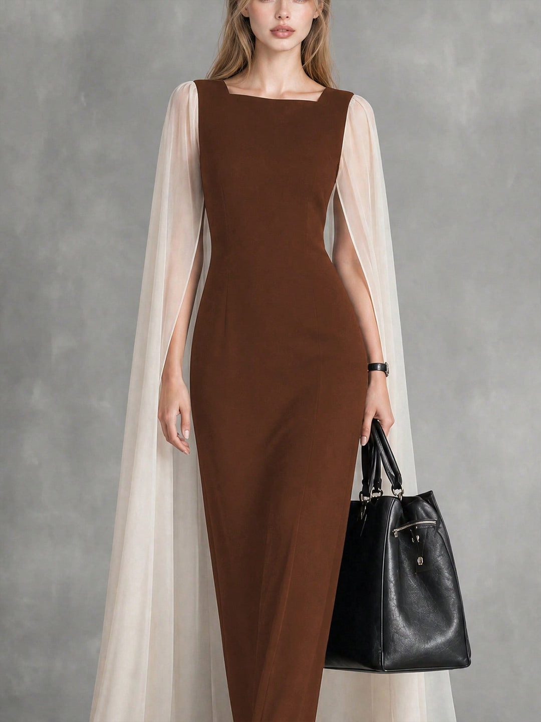 Rochie maxi SHEIN, maro