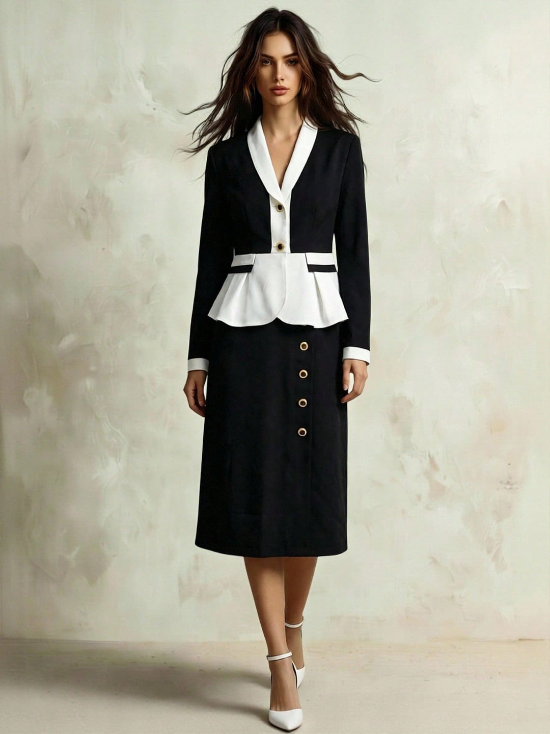 Costum SHEIN, mix culori