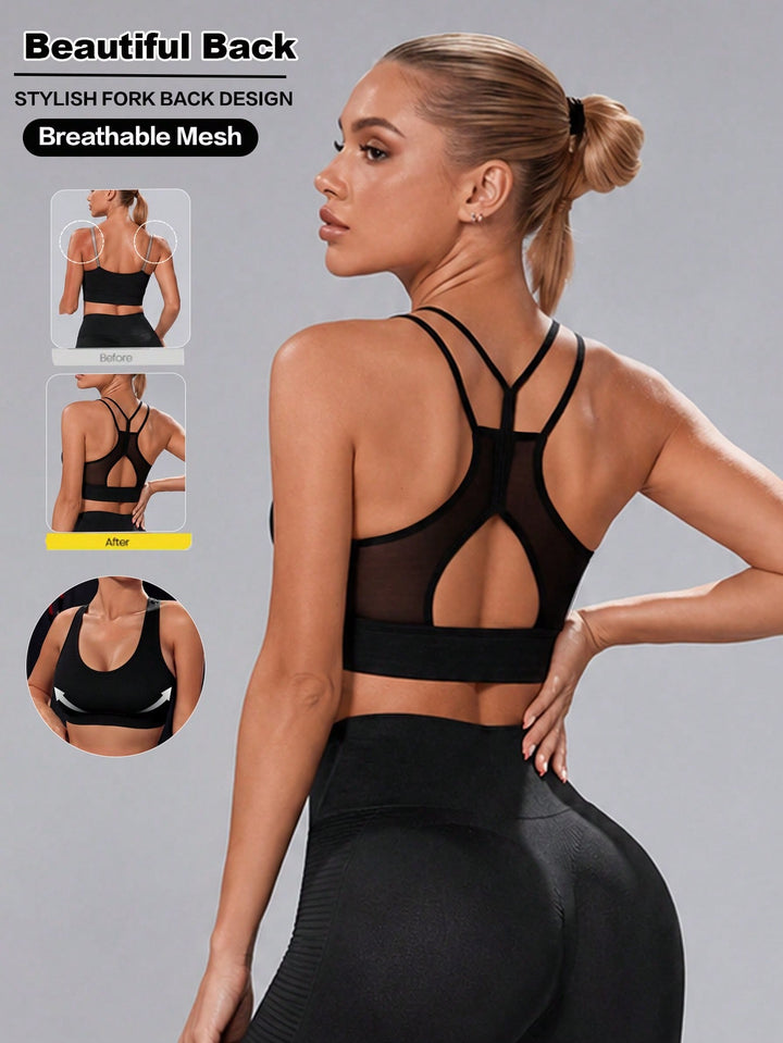Bustieră sport SHEIN, negru