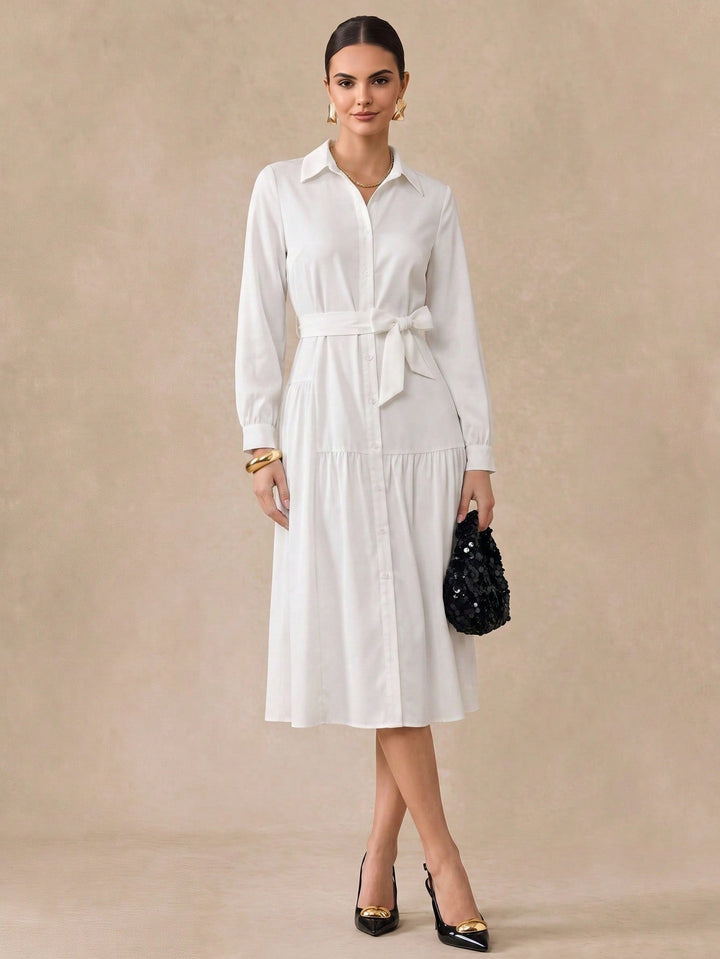 Rochie midi SHEIN, alb