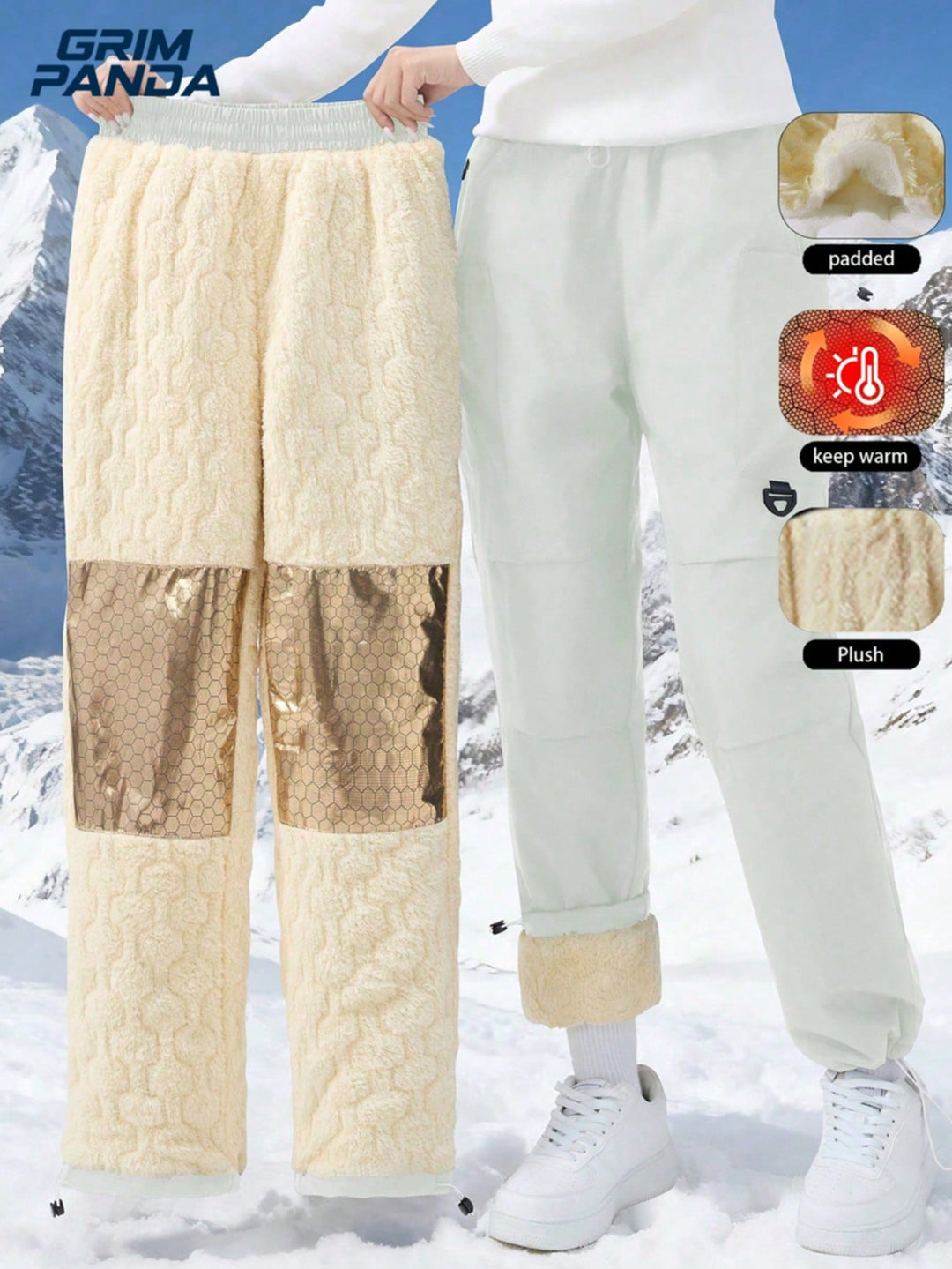 Pantaloni SHEIN, alb