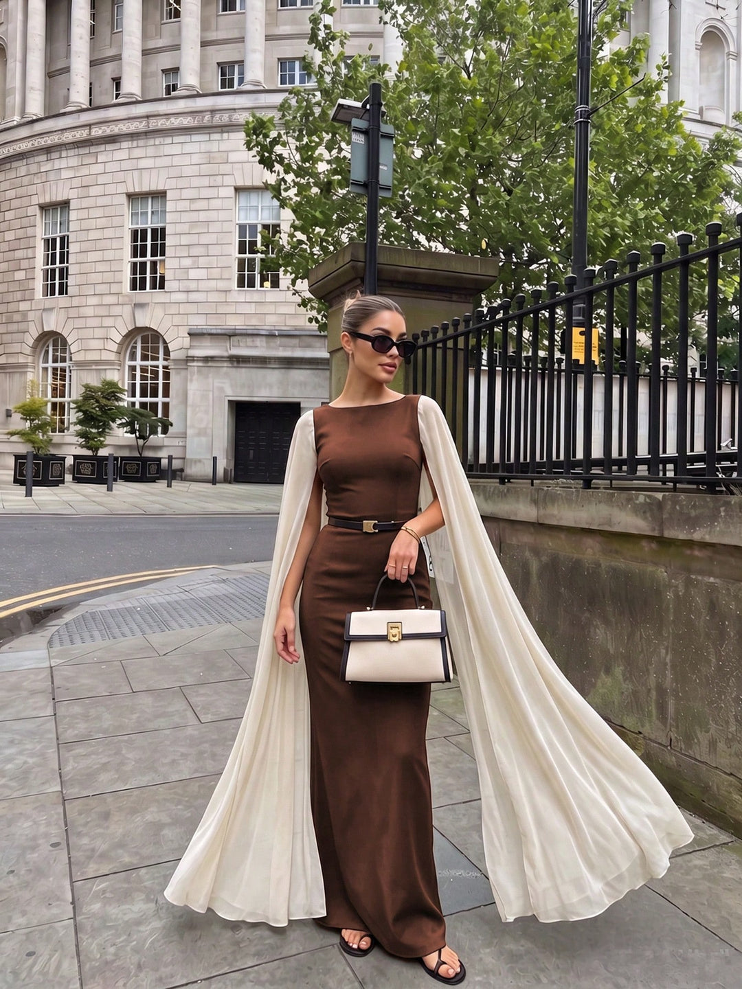 Rochie maxi SHEIN, maro